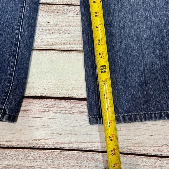 Vintage Tommy Hilfiger Jeans Womens Size 10 Slash Pockets Blue Embroidered - Picture 9 of 9